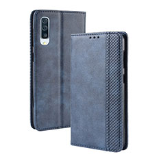 Custodia Portafoglio In Pelle Cover con Supporto BY4 per Samsung Galaxy A50 Blu