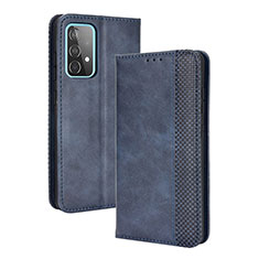 Custodia Portafoglio In Pelle Cover con Supporto BY4 per Samsung Galaxy A72 5G Blu