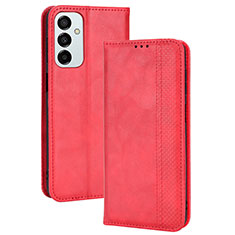 Custodia Portafoglio In Pelle Cover con Supporto BY4 per Samsung Galaxy F23 5G Rosso