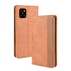 Custodia Portafoglio In Pelle Cover con Supporto BY4 per Samsung Galaxy M60s Marrone