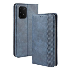 Custodia Portafoglio In Pelle Cover con Supporto BY4 per Samsung Galaxy M80S Blu