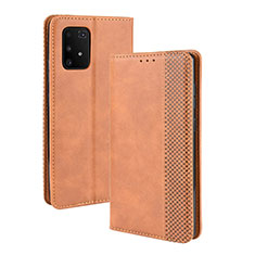 Custodia Portafoglio In Pelle Cover con Supporto BY4 per Samsung Galaxy M80S Marrone