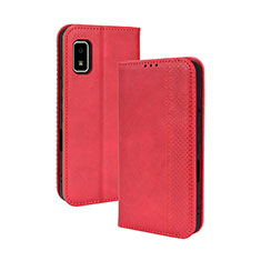 Custodia Portafoglio In Pelle Cover con Supporto BY4 per Sharp Aquos wish Rosso