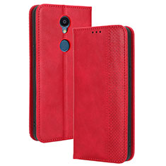 Custodia Portafoglio In Pelle Cover con Supporto BY4 per Sharp Rouvo V Rosso