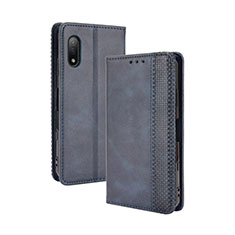 Custodia Portafoglio In Pelle Cover con Supporto BY4 per Sony Xperia Ace II Blu