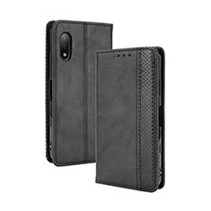 Custodia Portafoglio In Pelle Cover con Supporto BY4 per Sony Xperia Ace II Nero