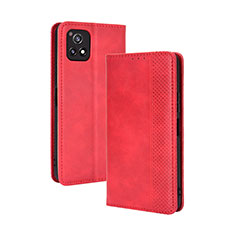 Custodia Portafoglio In Pelle Cover con Supporto BY4 per Vivo Y31s 5G Rosso