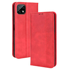 Custodia Portafoglio In Pelle Cover con Supporto BY4 per Wiko T3 Rosso