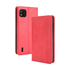 Custodia Portafoglio In Pelle Cover con Supporto BY4 per Wiko Y62 Rosso