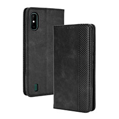 Custodia Portafoglio In Pelle Cover con Supporto BY4 per Wiko Y81 Nero