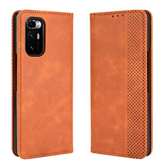 Custodia Portafoglio In Pelle Cover con Supporto BY4 per Xiaomi Mix Fold 5G Marrone