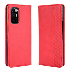 Custodia Portafoglio In Pelle Cover con Supporto BY4 per Xiaomi Mix Fold 5G Rosso