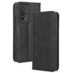 Custodia Portafoglio In Pelle Cover con Supporto BY4 per Xiaomi Poco F5 Pro 5G Nero