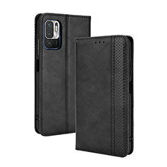 Custodia Portafoglio In Pelle Cover con Supporto BY4 per Xiaomi POCO M3 Pro 5G Nero