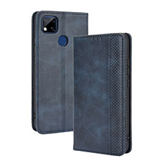 Custodia Portafoglio In Pelle Cover con Supporto BY4 per Xiaomi Redmi 9 Activ Blu