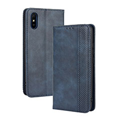 Custodia Portafoglio In Pelle Cover con Supporto BY4 per Xiaomi Redmi 9i Blu