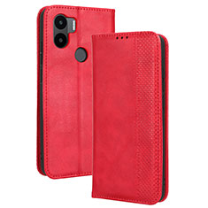 Custodia Portafoglio In Pelle Cover con Supporto BY4 per Xiaomi Redmi A1 Plus Rosso