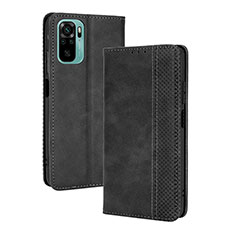 Custodia Portafoglio In Pelle Cover con Supporto BY4 per Xiaomi Redmi Note 10 4G Nero