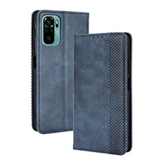 Custodia Portafoglio In Pelle Cover con Supporto BY4 per Xiaomi Redmi Note 11 SE India 4G Blu