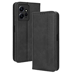 Custodia Portafoglio In Pelle Cover con Supporto BY4 per Xiaomi Redmi Note 12 4G Nero