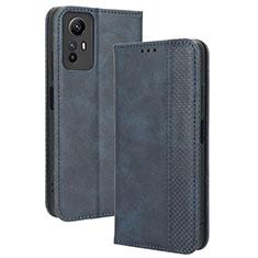 Custodia Portafoglio In Pelle Cover con Supporto BY4 per Xiaomi Redmi Note 12S Blu