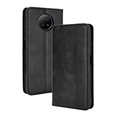 Custodia Portafoglio In Pelle Cover con Supporto BY4 per Xiaomi Redmi Note 9 5G Nero