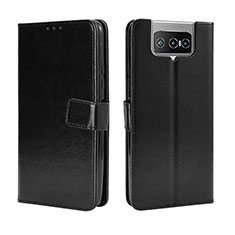 Custodia Portafoglio In Pelle Cover con Supporto BY5 per Asus Zenfone 7 Pro ZS671KS Nero