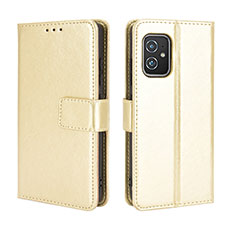 Custodia Portafoglio In Pelle Cover con Supporto BY5 per Asus Zenfone 8 ZS590KS Oro