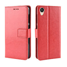 Custodia Portafoglio In Pelle Cover con Supporto BY5 per Asus ZenFone Live L2 ZA550KL Rosso