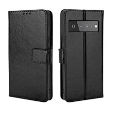 Custodia Portafoglio In Pelle Cover con Supporto BY5 per Google Pixel 6 5G Nero