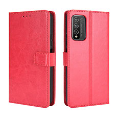 Custodia Portafoglio In Pelle Cover con Supporto BY5 per Huawei Honor 10X Lite Rosso