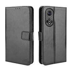 Custodia Portafoglio In Pelle Cover con Supporto BY5 per Huawei Honor 50 5G Nero