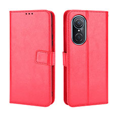 Custodia Portafoglio In Pelle Cover con Supporto BY5 per Huawei Honor 50 SE 5G Rosso