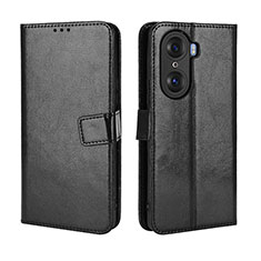 Custodia Portafoglio In Pelle Cover con Supporto BY5 per Huawei Honor 60 5G Nero