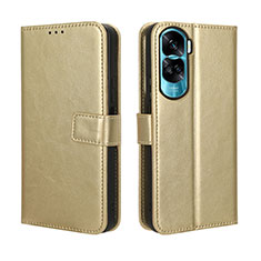 Custodia Portafoglio In Pelle Cover con Supporto BY5 per Huawei Honor 90 Lite 5G Oro