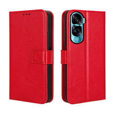 Custodia Portafoglio In Pelle Cover con Supporto BY5 per Huawei Honor 90 Lite 5G Rosso