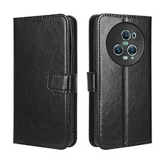 Custodia Portafoglio In Pelle Cover con Supporto BY5 per Huawei Honor Magic5 Pro 5G Nero