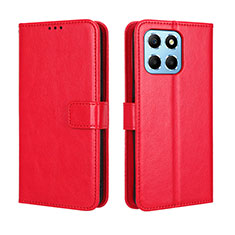 Custodia Portafoglio In Pelle Cover con Supporto BY5 per Huawei Honor X6S Rosso