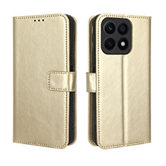 Custodia Portafoglio In Pelle Cover con Supporto BY5 per Huawei Honor X8a 4G Oro