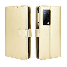 Custodia Portafoglio In Pelle Cover con Supporto BY5 per Huawei Mate X2 Oro