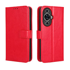 Custodia Portafoglio In Pelle Cover con Supporto BY5 per Huawei Nova 11 Ultra Rosso