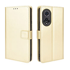 Custodia Portafoglio In Pelle Cover con Supporto BY5 per Huawei Nova 9 Pro Oro