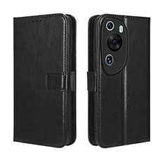 Custodia Portafoglio In Pelle Cover con Supporto BY5 per Huawei P60 Art Nero