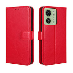 Custodia Portafoglio In Pelle Cover con Supporto BY5 per Motorola Moto Edge (2023) 5G Rosso