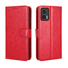 Custodia Portafoglio In Pelle Cover con Supporto BY5 per Motorola Moto Edge 30 Lite 5G Rosso