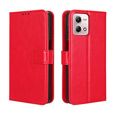 Custodia Portafoglio In Pelle Cover con Supporto BY5 per Motorola Moto G Stylus (2023) 4G Rosso