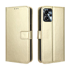 Custodia Portafoglio In Pelle Cover con Supporto BY5 per Motorola Moto G13 Oro