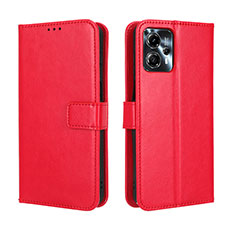 Custodia Portafoglio In Pelle Cover con Supporto BY5 per Motorola Moto G13 Rosso