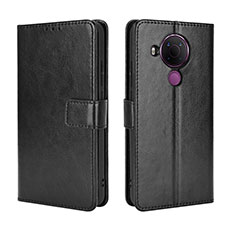 Custodia Portafoglio In Pelle Cover con Supporto BY5 per Nokia 5.4 Nero