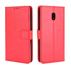 Custodia Portafoglio In Pelle Cover con Supporto BY5 per Nokia C01 Plus Rosso